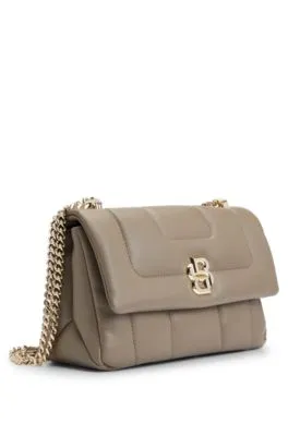 Quilted shoulder bag with Double B monogram hardware