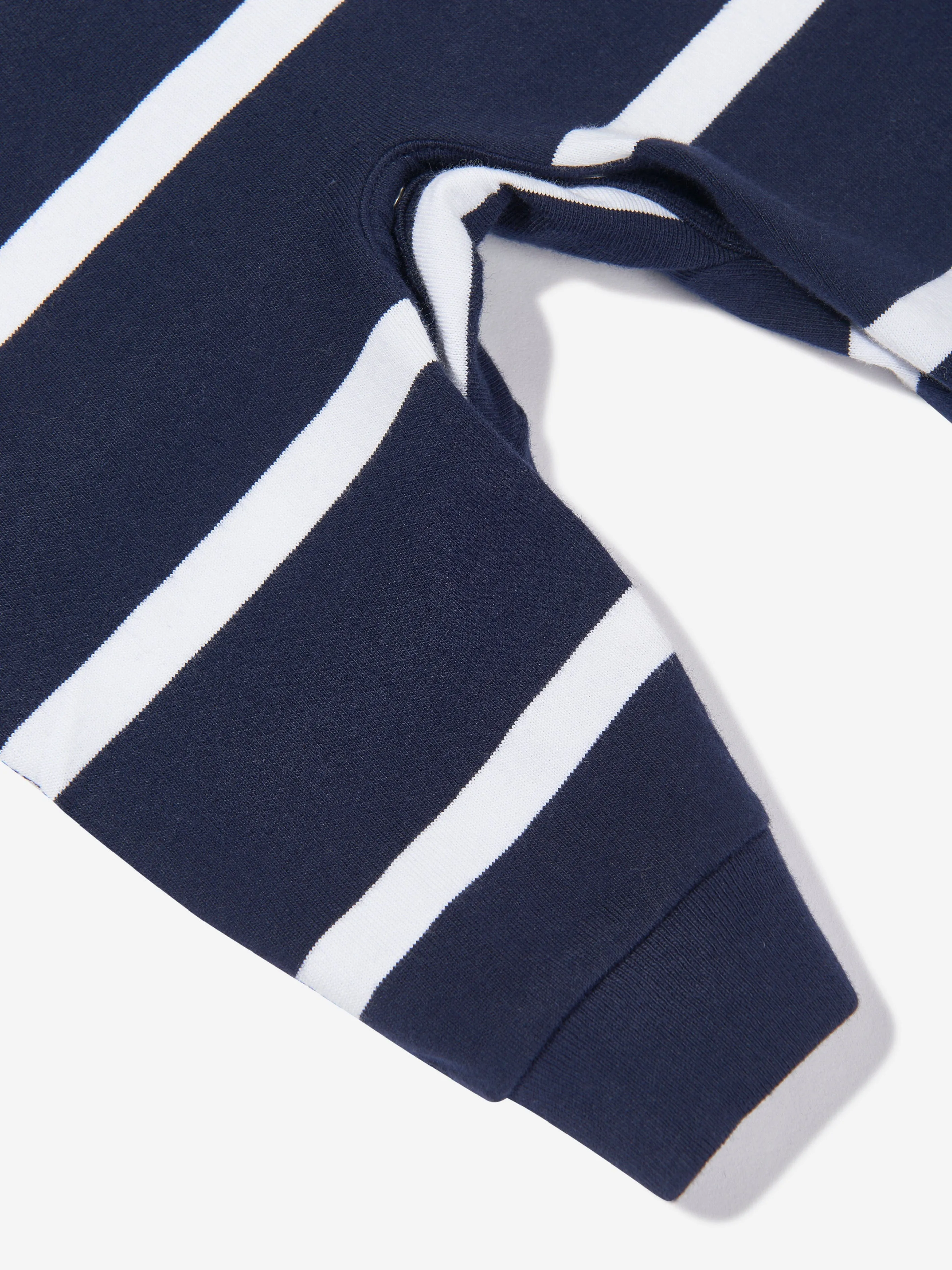 Ralph Lauren Baby Boys Striped Rugby Romper in Navy