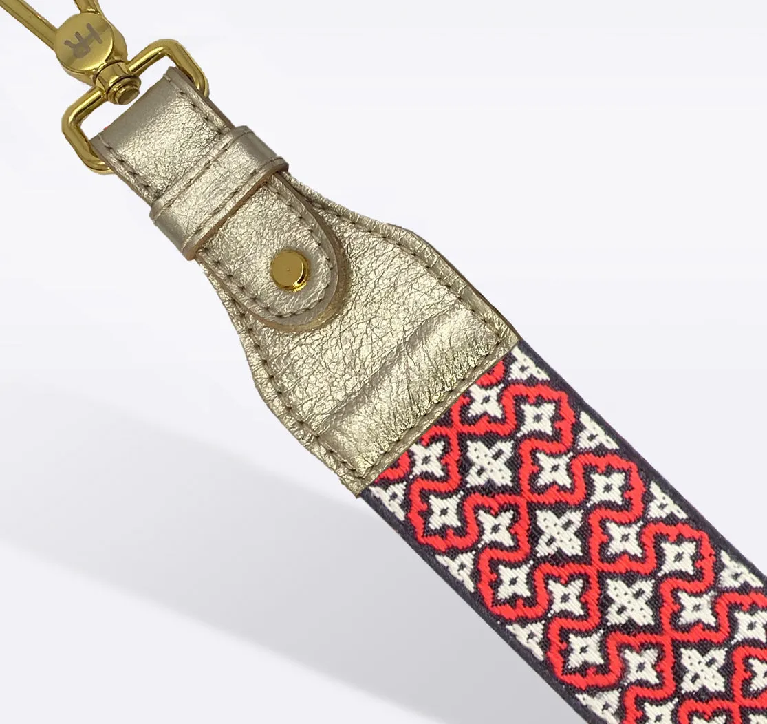 Red Celtic Cross Bag Strap