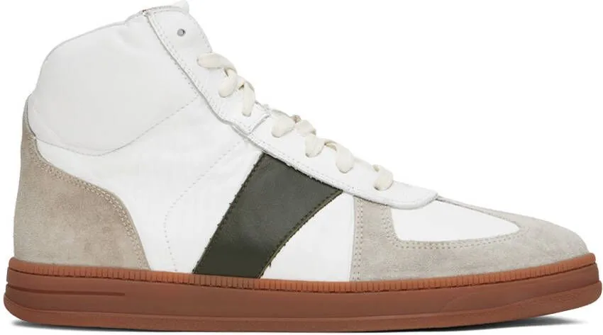 Rhude White & Gray Paneled Sneakers