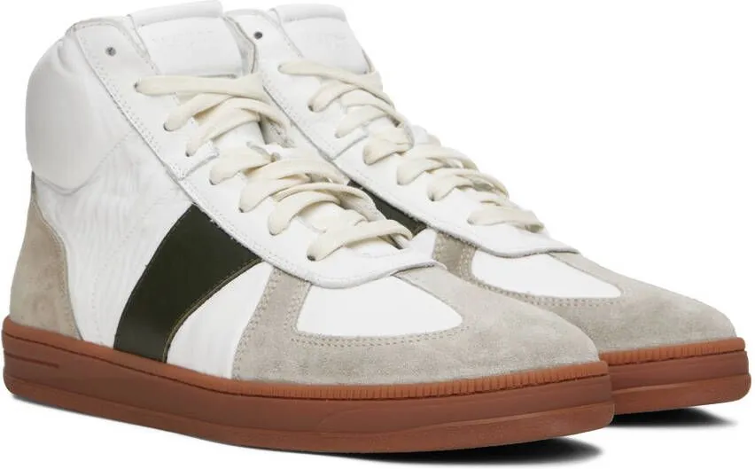 Rhude White & Gray Paneled Sneakers