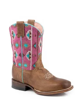 Roper Kids' Arizona Aztec Print Boot