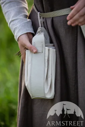 Round leather bag Fireside Family