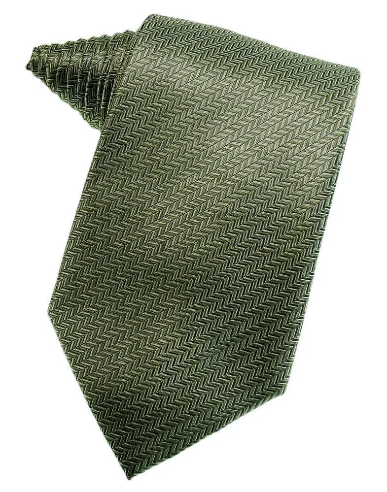 Sage Herringbone Necktie