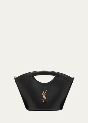 Saint Laurent Mini YSL Top-Handle Bag in Leather