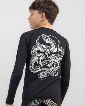 Santa Cruz Boys' Serpent Skull Mono Rash Vest