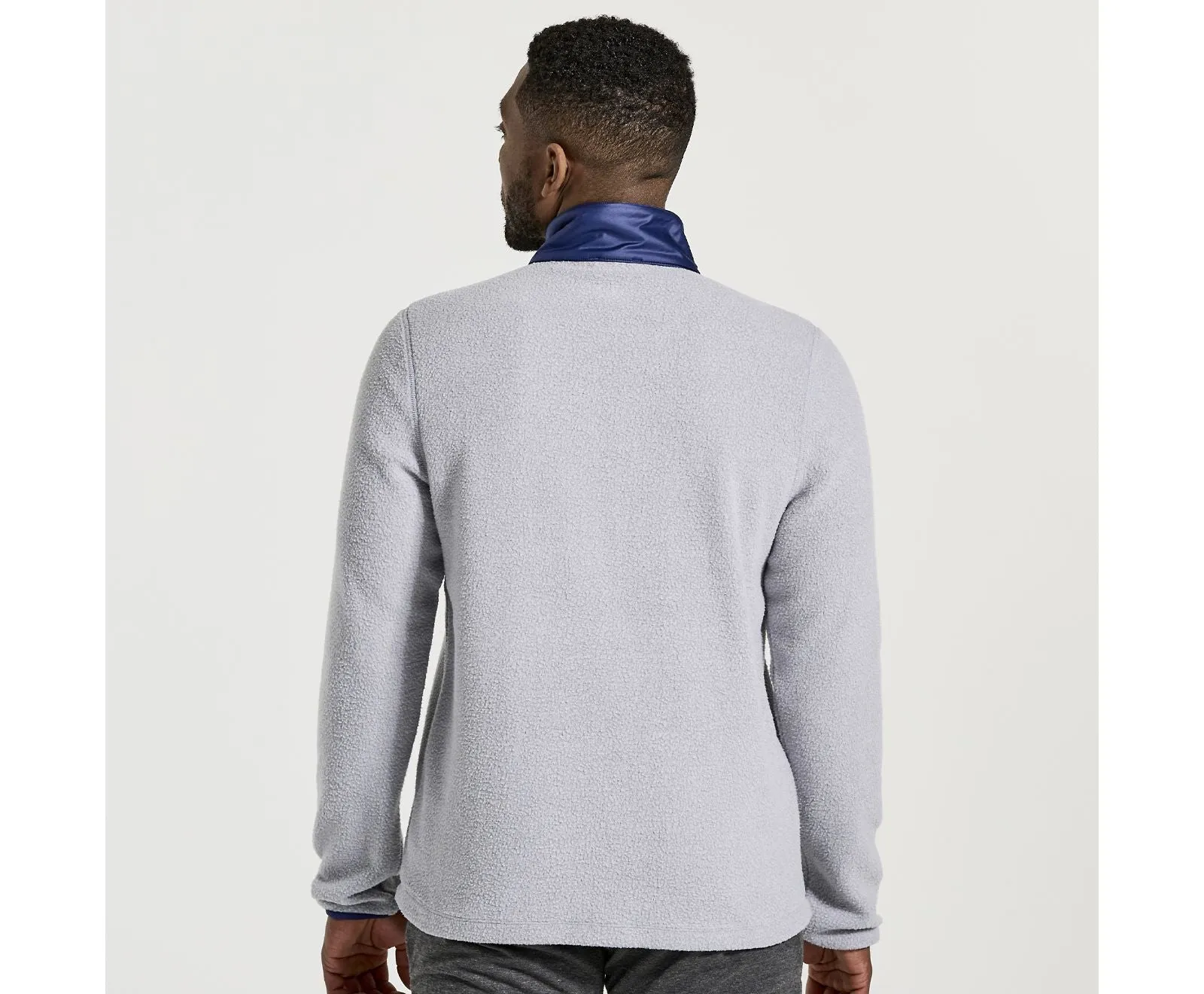 Saucony | Rested Sherpa 1/4 Zip | Men's | Light Grey Heather