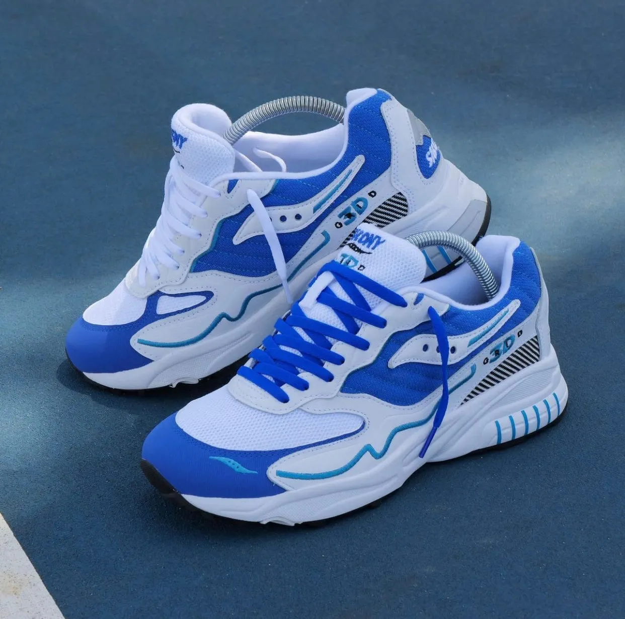 SAUCONY 3D WHITE BLUE