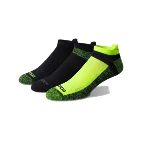 SAUCONY INFERNO NO SHOW TAB SOCKS 3 PACK CITRON