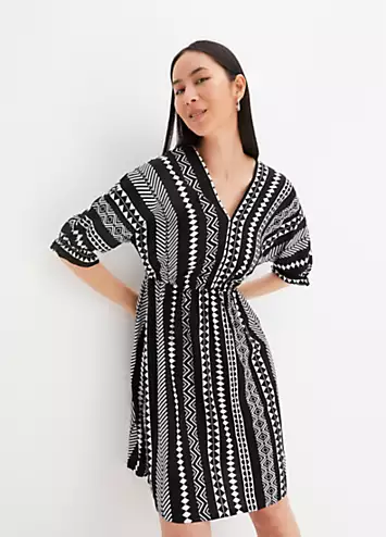 Short Sleeve Ikat Tunic Dress by bonprix | Look Again