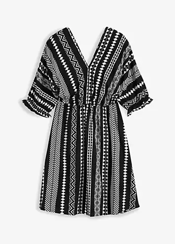 Short Sleeve Ikat Tunic Dress by bonprix | Look Again