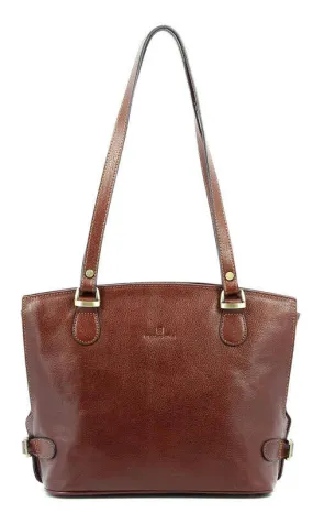 Shoulder bag leather cowhide brown 111807