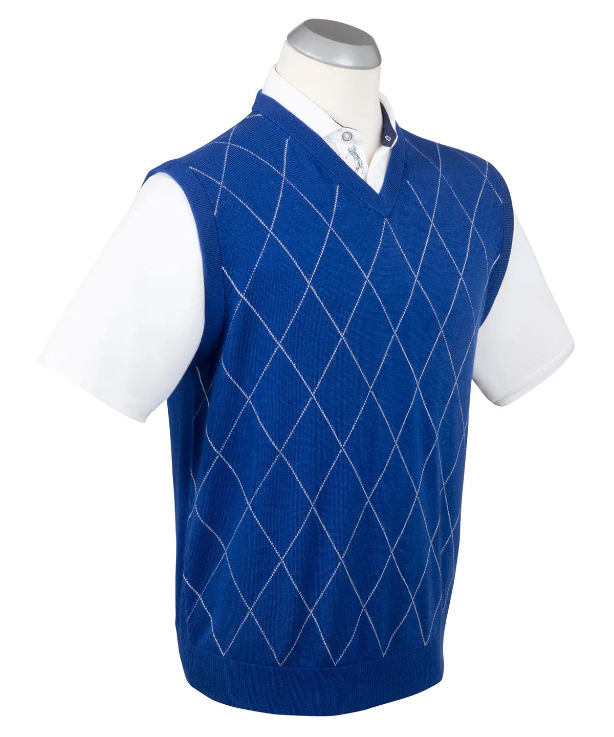 Signature Merino Argyle V-Neck Vest