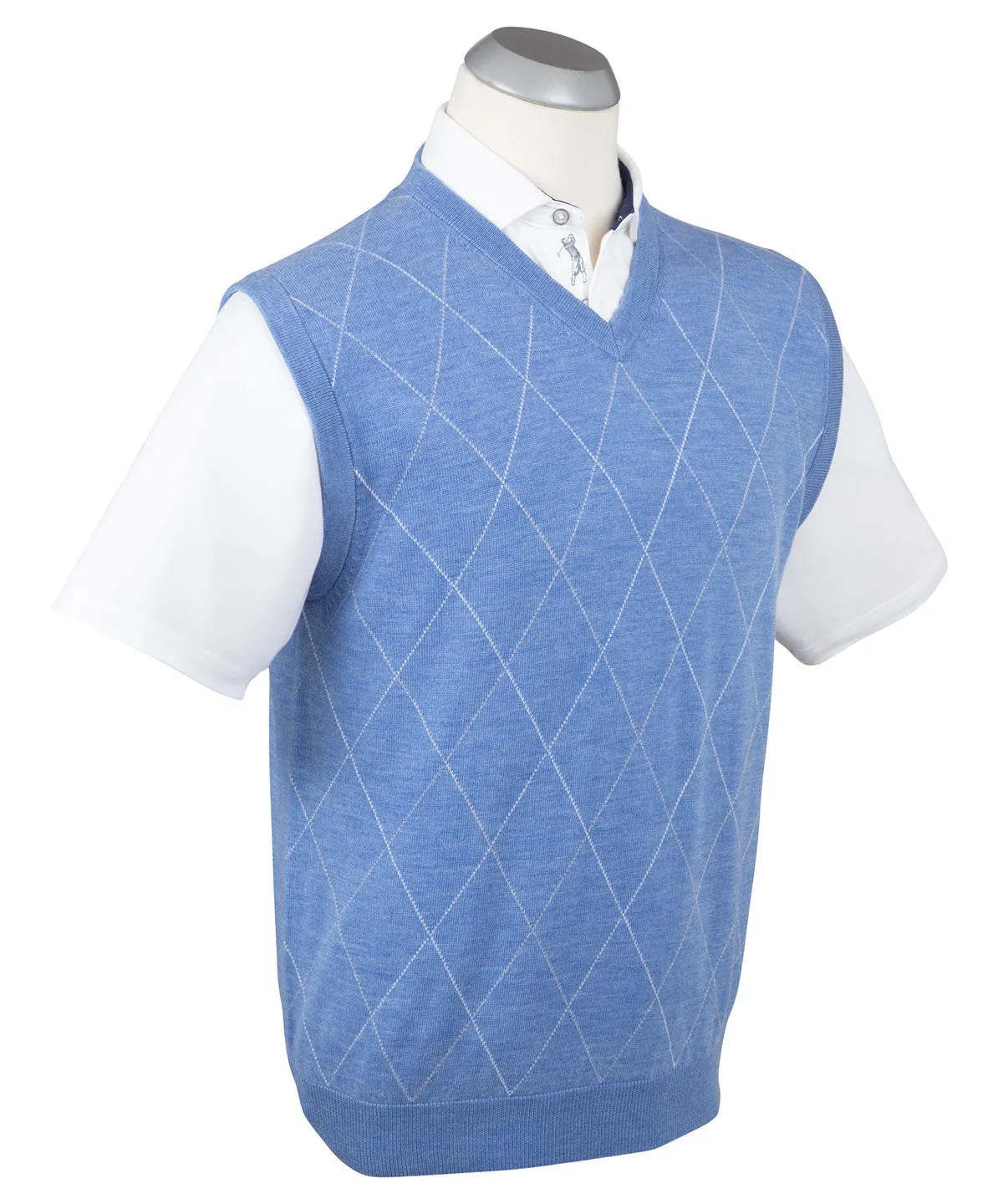 Signature Merino Argyle V-Neck Vest