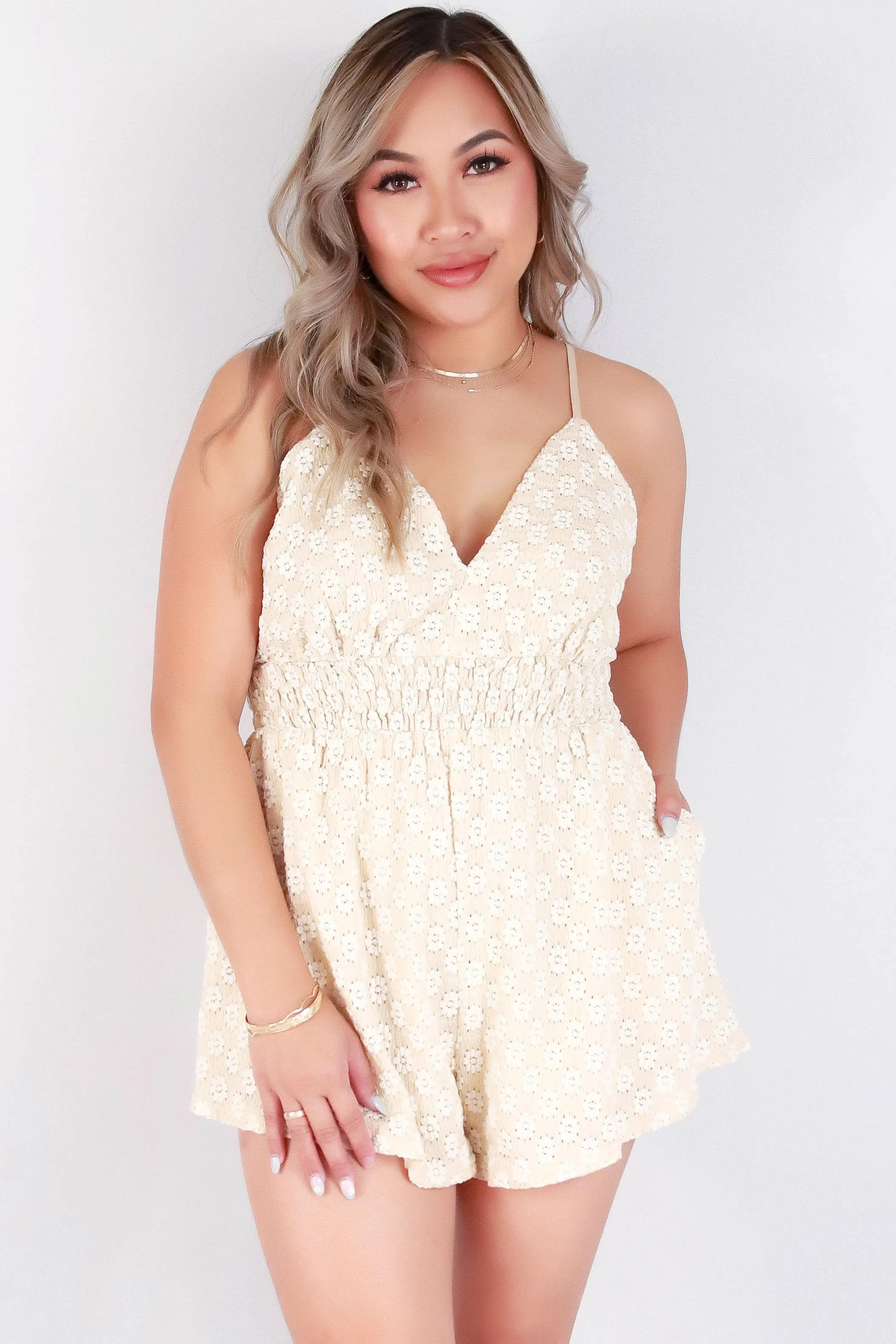 SLEEVELESS FLOWER ROMPER