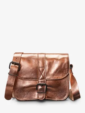 small leather shoulder bag for woman Pink,Gold - L'Essentiel Rose Gold | PAUL MARIUS