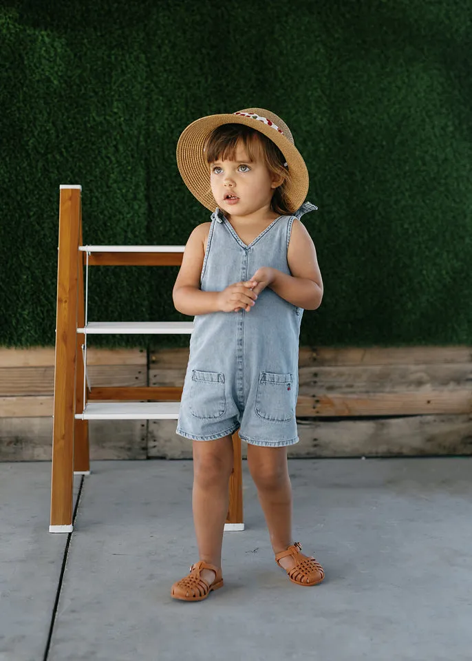 STONEWASH GIRLS ROMPER