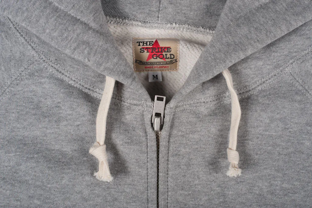 Strike Gold Heavy Loopwheeled Zip Hoodie - Heather Gray