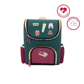 Student Backpack Artist Green with Nimix Paper-doll-girl Set