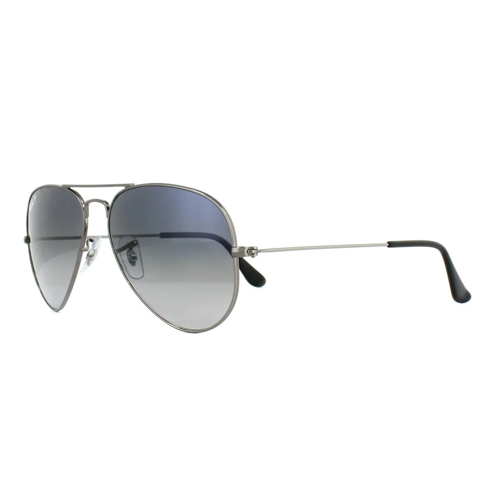 Sunglasses | Aviator Gunmetal Polarized Blue Gradient Grey Sunglasses | Ray-Ban