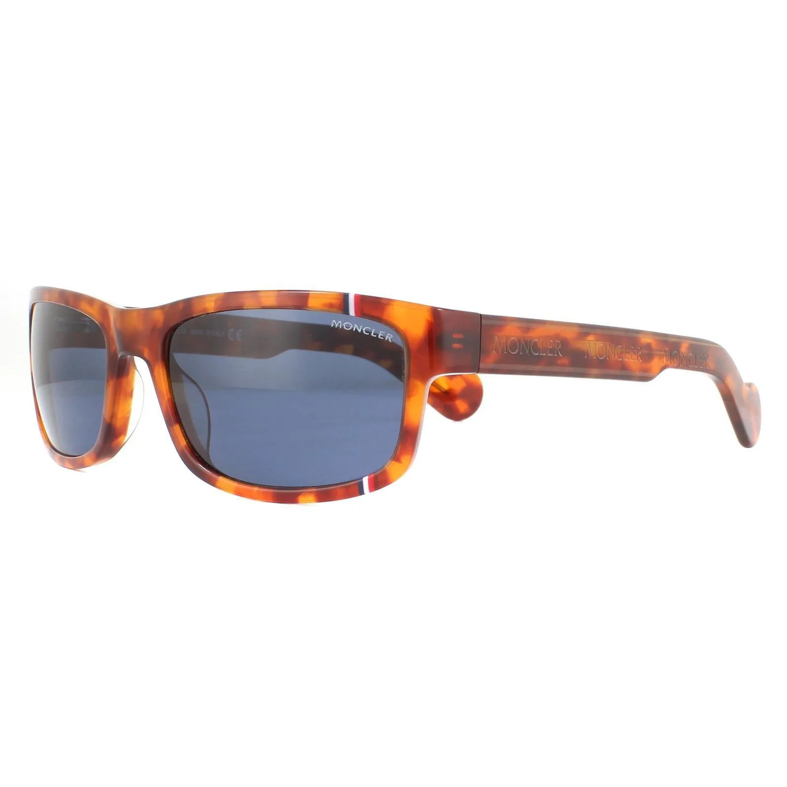 Sunglasses | Rectangle Havana Blue Sunglasses | Moncler