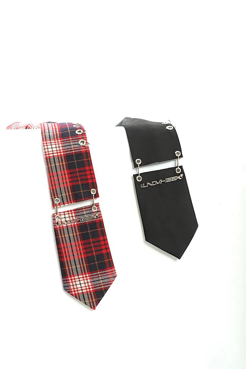 Suzy Red Checkered Chain Ring Necktie