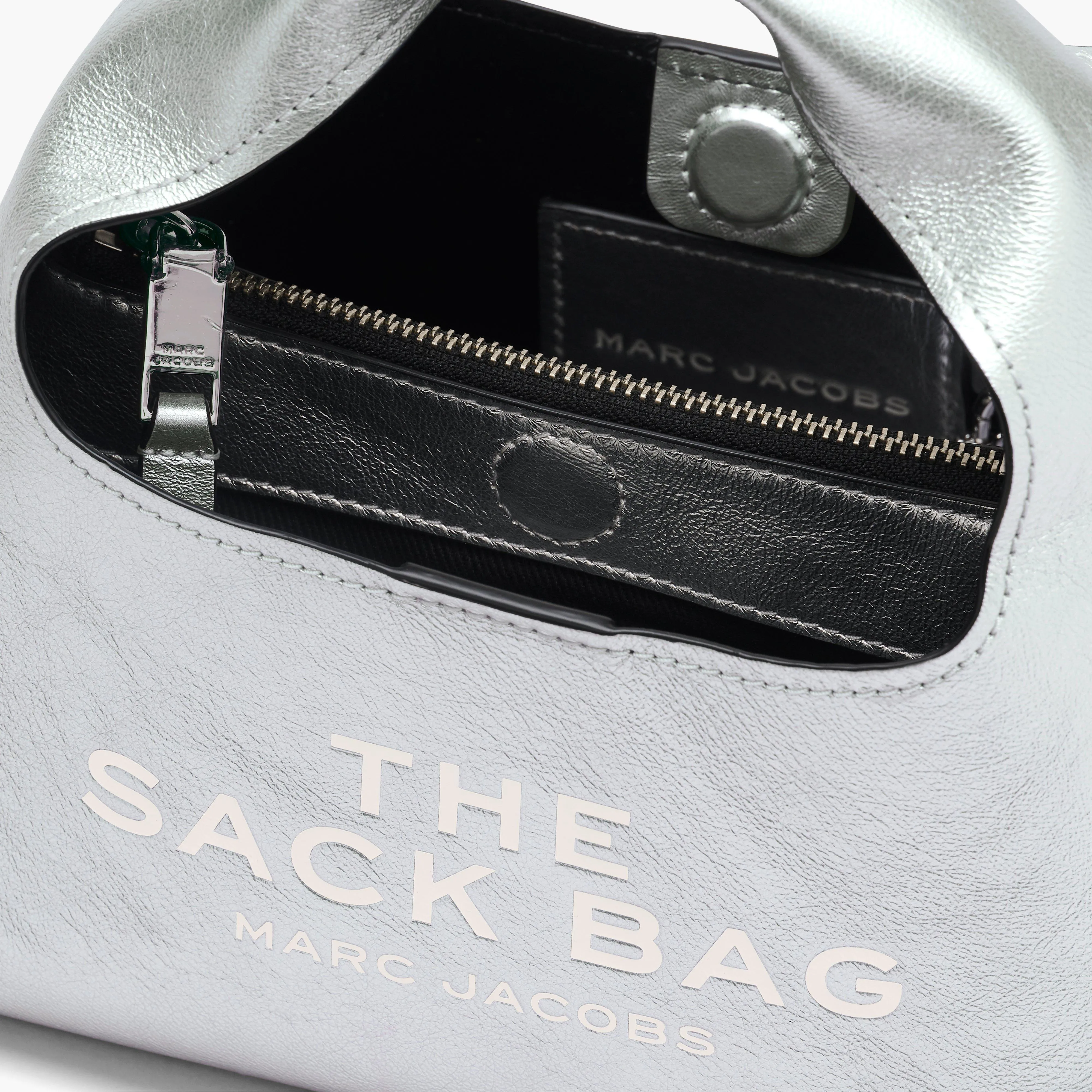 The Metallic Leather Mini Sack Bag