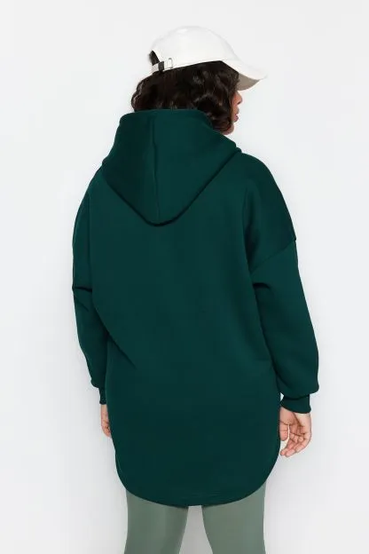 Thick Fleece Inside Oversize Knitted Sweatshirt