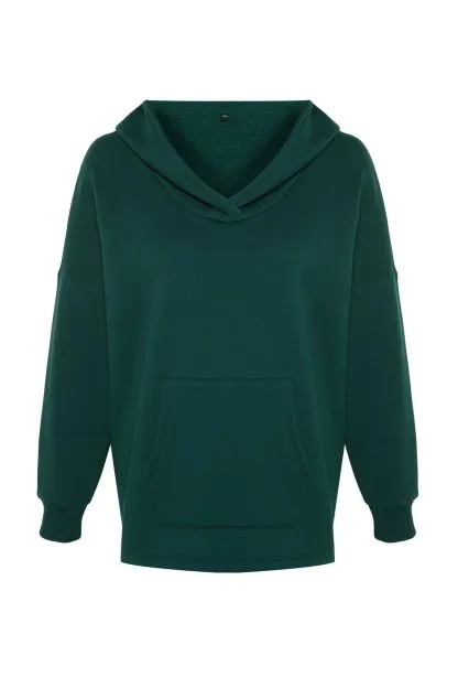 Thick Fleece Inside Oversize Knitted Sweatshirt