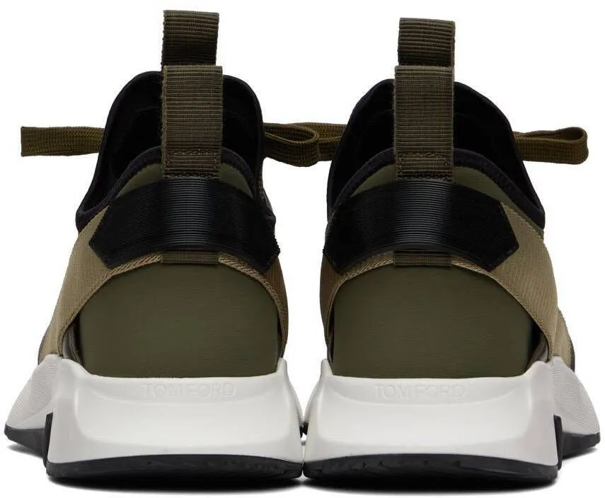 TOM FORD Khaki Jago Low-Top Sneakers