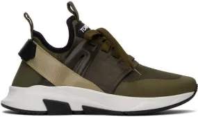 TOM FORD Khaki Jago Low-Top Sneakers