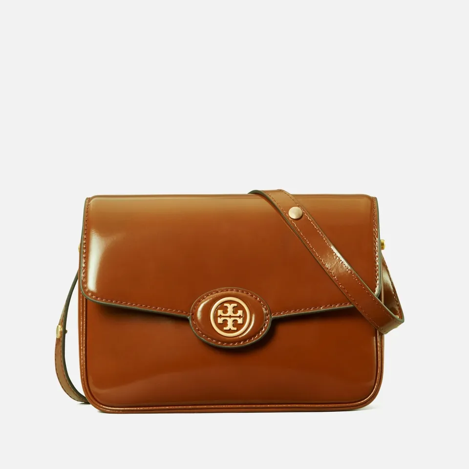 Tory Burch Robinson Spazzolato Patent Leather Bag