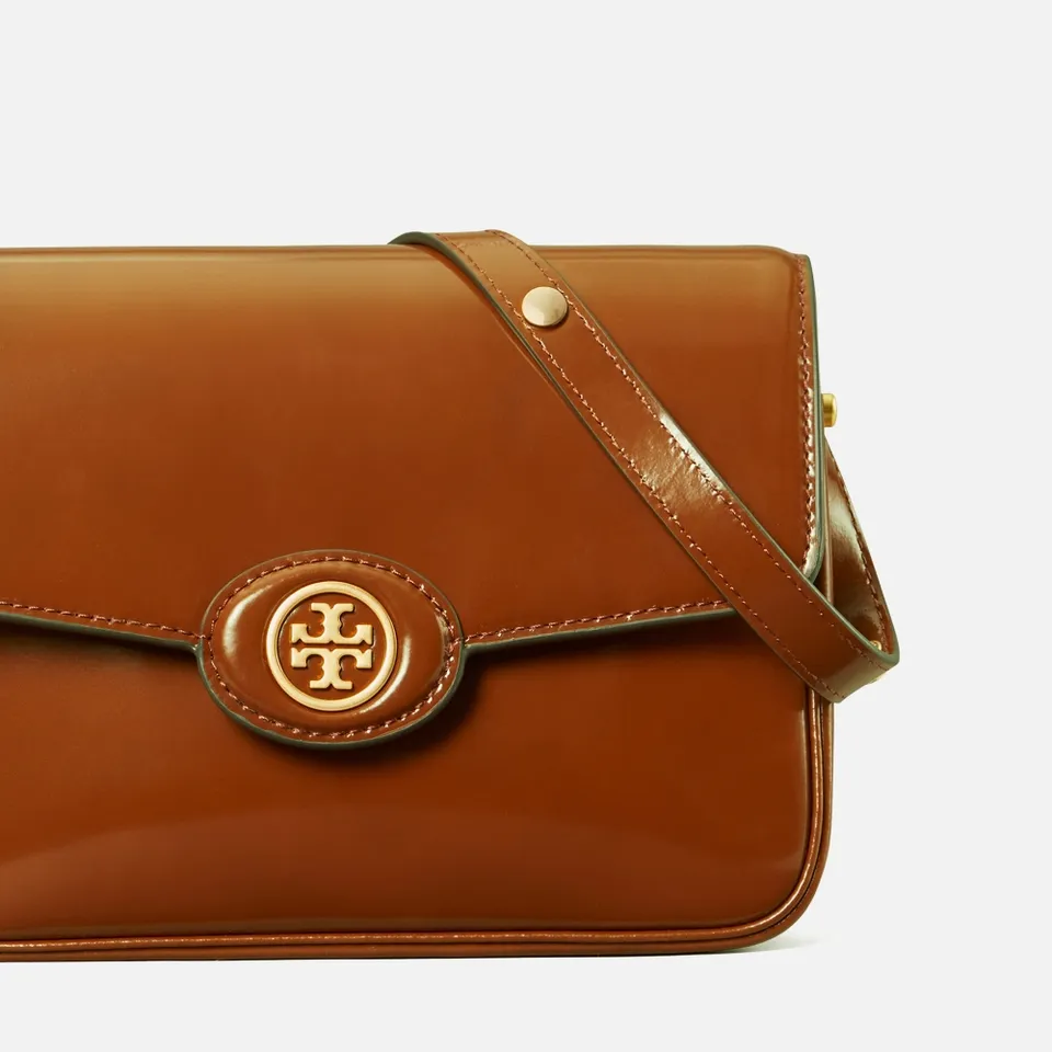 Tory Burch Robinson Spazzolato Patent Leather Bag