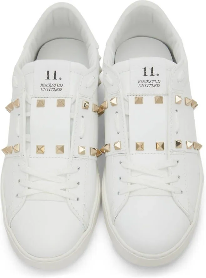 Valentino Garavani White Rockstud Untitled Sneakers