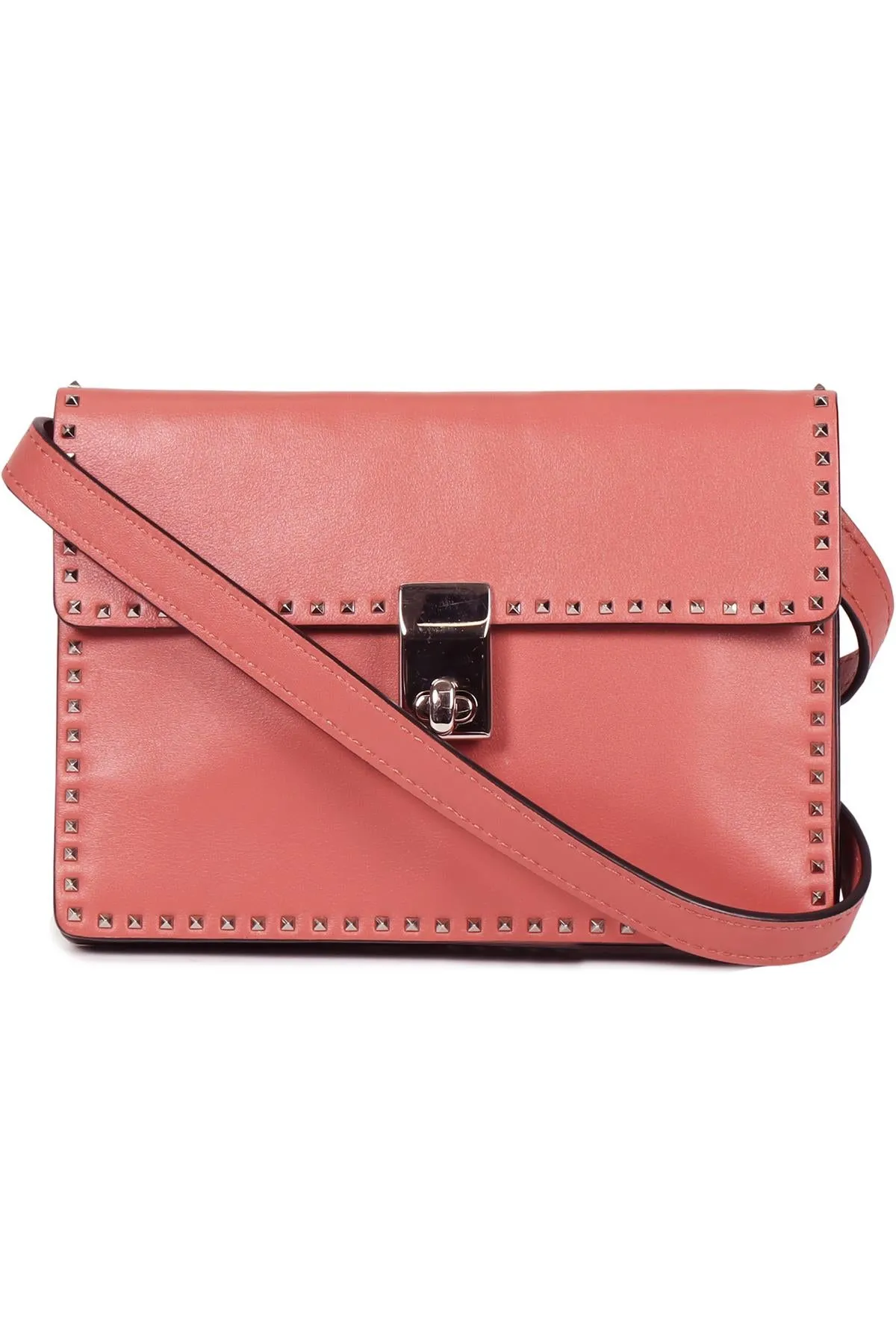 VALENTINO ROCKSTUD LEATHER SHOULDER BAG