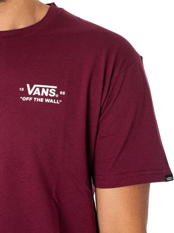 Vans Essential Back Logo T-Shirt - Burgundy