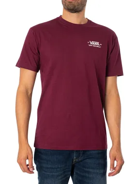 Vans Essential Back Logo T-Shirt - Burgundy