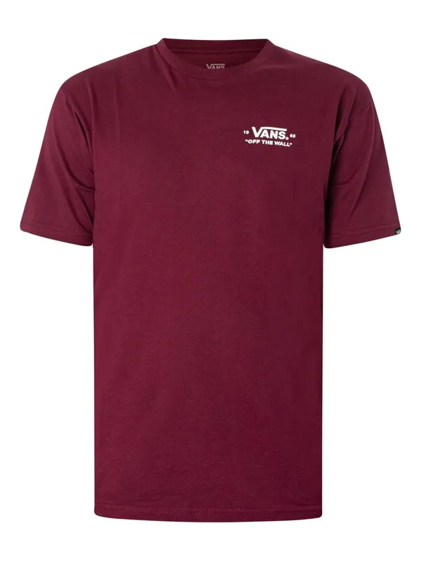 Vans Essential Back Logo T-Shirt - Burgundy