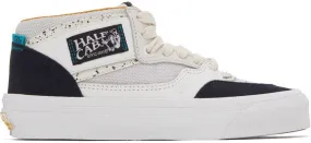 Vans White & Navy OG Half Cab Sneakers