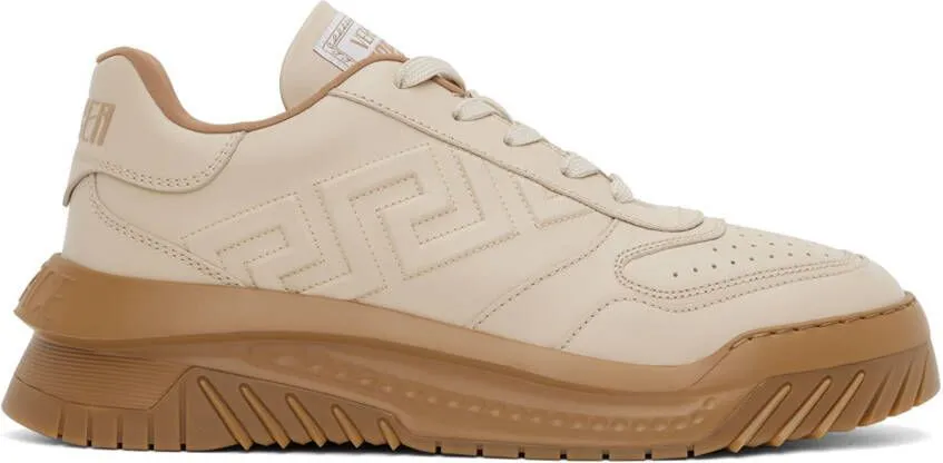 Versace Beige Greca Odissea Sneakers