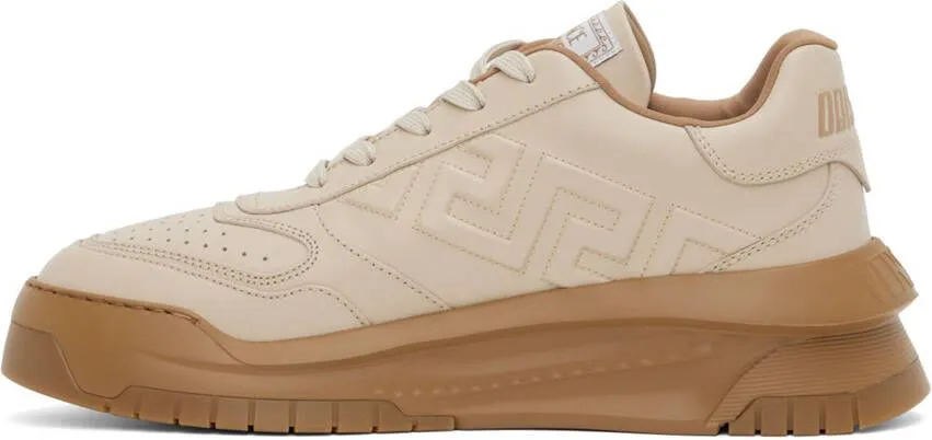 Versace Beige Greca Odissea Sneakers