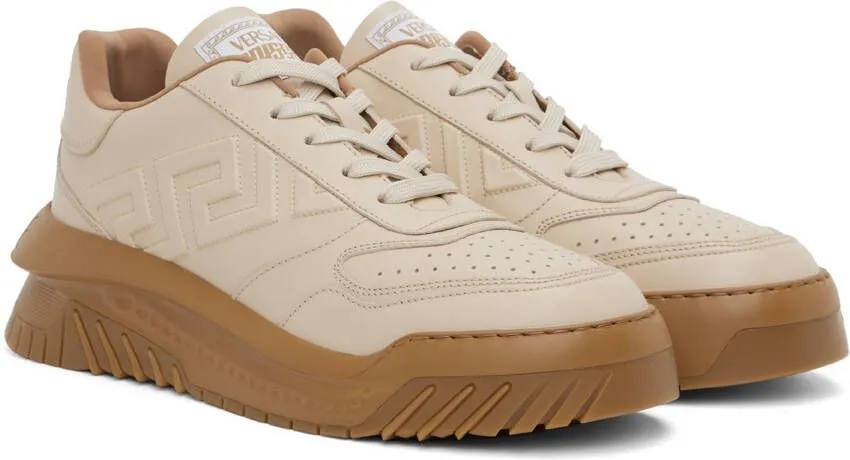 Versace Beige Greca Odissea Sneakers