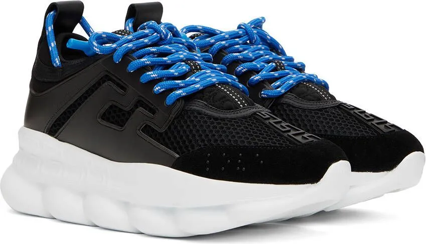 Versace Black Chain Reaction Sneakers