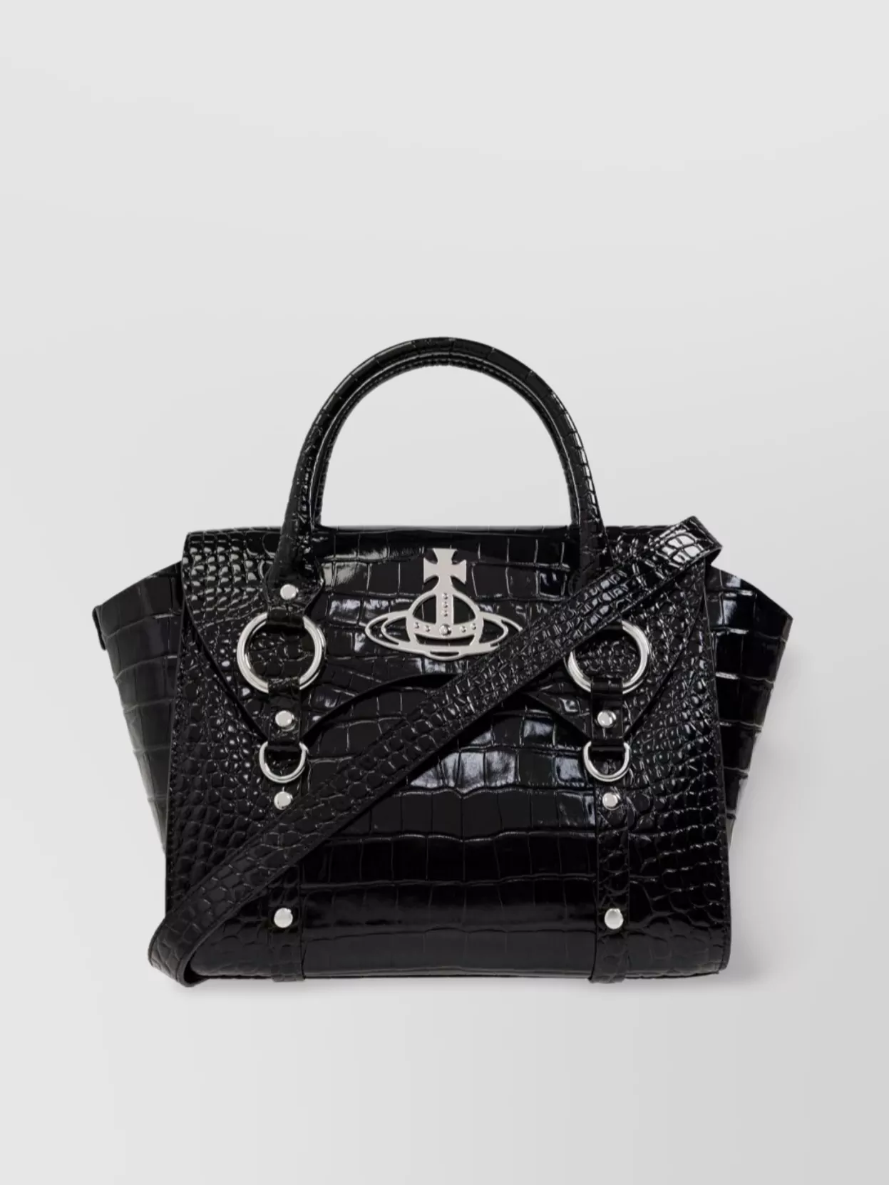 Vivienne Westwood   Crocodile embossed shoulder bag