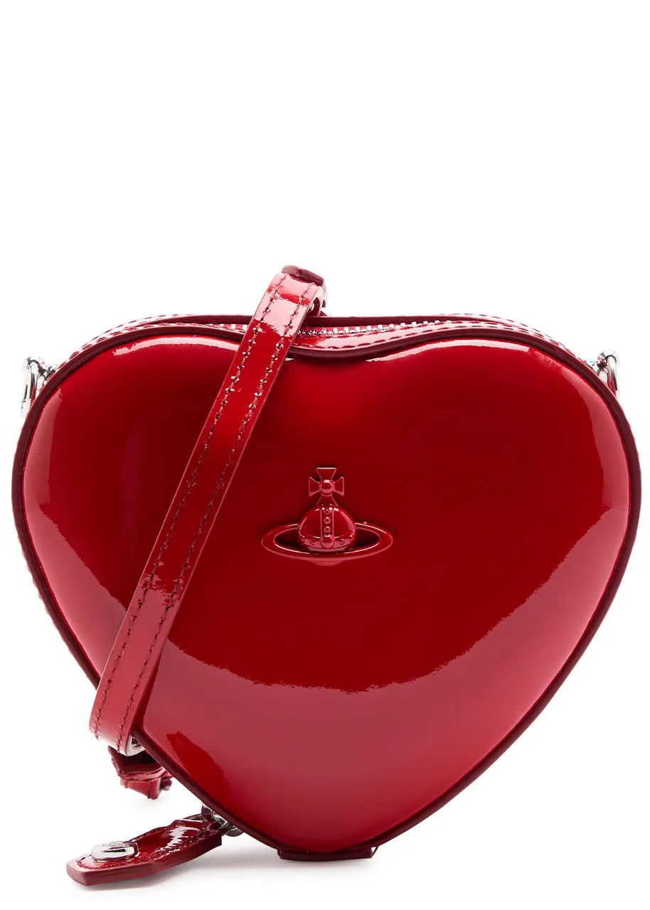 VIVIENNE WESTWOOD Heart mini patent leather cross-body bag  -                         -                     -                