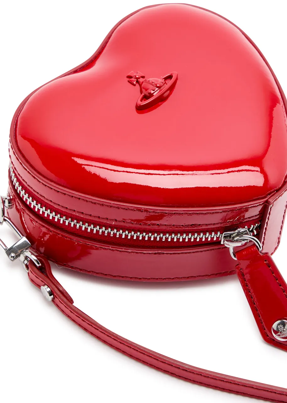 VIVIENNE WESTWOOD Heart mini patent leather cross-body bag  -                         -                     -                