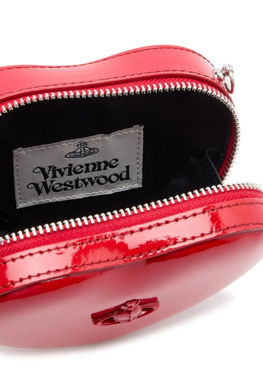 VIVIENNE WESTWOOD Heart mini patent leather cross-body bag  -                         -                     -                