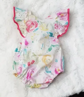 Watercolor Flutter Romper