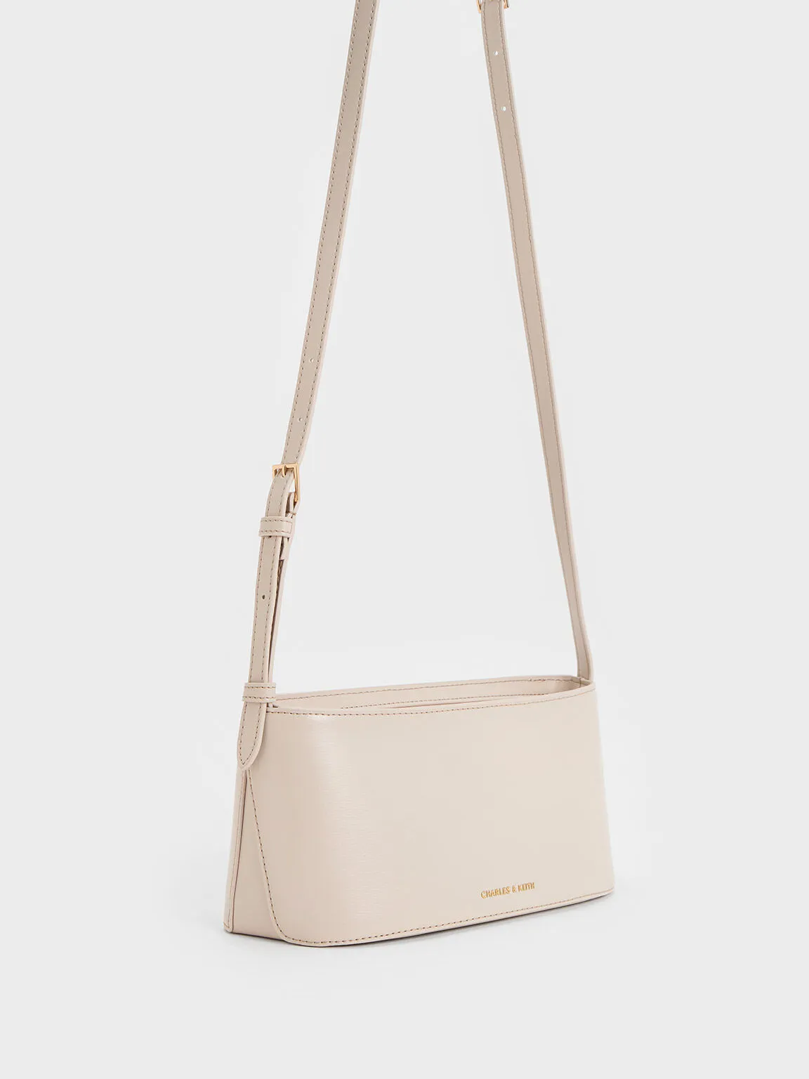 Wisteria Elongated Shoulder Bag - Oat