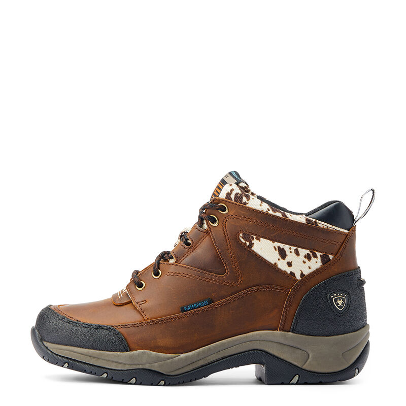 Women's Terrain Waterproof Boot in Brown Cow Print